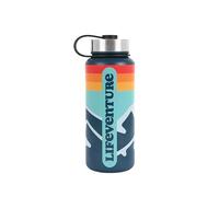 Lifeventure 1 Litre Vacuum Insulated Stainless Steel Water Bottle | 1000ml Leak-Proof Flask with Screw-Lid | Keeps Drinks Cool for up to 24 hours and hot for up to 12 hours, Retro Print