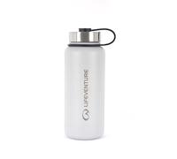 Lifeventure 1 Litre Vacuum Insulated Stainless Steel Water Bottle with Leak Proof Screw-Lid and Powder Coated Outer, Grey
