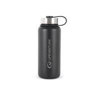 Lifeventure 1 Litre Vacuum Insulated Stainless Steel Water Bottle with Leak Proof Screw-Lid and Powder Coated Outer, Black