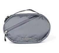 Lifeventure Folding Wash Bag for Men & Women | Water-Resistant and Ripstop Hanging Travel Wash Bag with Mirror and Detachable Pouch (Grey)