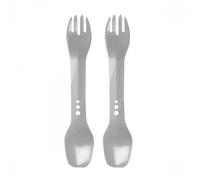 Lifeventure 75054 Ellipse Spork 2pk Light Grey Size: one size