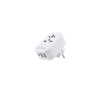 LIFEVENTURE World To Europe USB Adapter, White