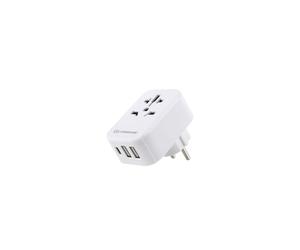 Lifeventure 77132 World to Europe Travel Adaptor with USB C Size: Any