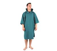 Lifeventure Compact Changing Robe | Lightweight, Stretchy Microfibre Poncho with Hood for Surfing, Swimming, Camping, Teal