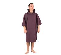 Lifeventure Unisex Compact | Lightweight, Surfing, Lifeventure Changing Robe Lightweight Stretchy Microfibre Towel Poncho with Hood for Travel Su, Blackcurrant, One Size UK