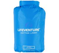 Lifeventure Cotton Sleeping Bag Liner, mummy, blue Onesize