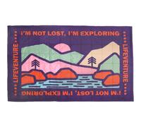 Lifeventure Sundown Fleece Lined Camping Blanket - Windproof and Water Resistant Warm Thermal Throw for Camping, Road Trips, Van Living and Picnics 200 x 140cm, Mountain