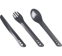 Lifeventure Ellipse Plastic Interlocking Cutlery Set for Camping, Travel & Outdoor - Graphite