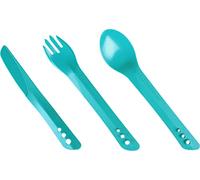 Lifeventure Ellipse Plastic Interlocking Cutlery Set For Camping, Travel & Outdoor - Teal