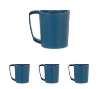 Lifeventure Ellipse Reusable Big Mug for Camping, Travel & Outdoor - Navy (Pack of 4)