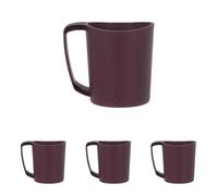Lifeventure Ellipse Reusable Big Mug for Camping, Travel & Outdoor - Purple (Pack of 4)