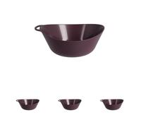 Lifeventure Ellipse Reusable Bowl for Camping, Travel & Outdoor - Purple (Pack of 4)