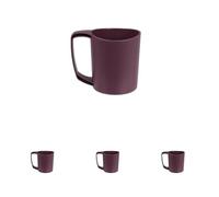 Lifeventure Ellipse Reusable Mug for Camping, Travel & Outdoor - Purple (Pack of 4)