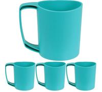 Lifeventure Ellipse Reusable Mug for Camping, Travel & Outdoor - Teal (Pack of 4)