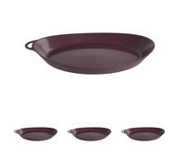 Lifeventure Ellipse Reusable Plate for Camping, Travel & Outdoor - Purple (Pack of 4)