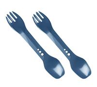 Lifeventure Ellipse Reusable Spork for Camping, Travel & Outdoor - 2-Pack - Navy
