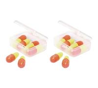 Lifeventure Foam Ear Plugs (3 Pairs) for Sleeping Soft Reusable Earplugs Noise Cancelling Sound Blocking Earplugs with Individual Case for Travel,Yellow (Pack of 2)