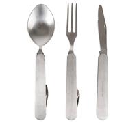 Lifeventure Knife, Fork, Spoon - Folding Cutlery Set, Silver One Size