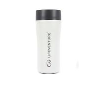 Lifeventure One-Touch Thermal Mug, 360° Push-Click Commuter Lid, 350ml | Leakproof Lid with all-round drinking, keeps hot drinks hot for up to 4 hours & cold drinks cool for up to 10 hours, Grey