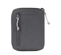 Lifeventure RFID Blocking Bifold Wallet | Slim, Eco-Friendly Recycled Nylon Wallet for Travel | 6 Card Slots, Note Pocket, ID Window & Zip Coin Pouch, Grey