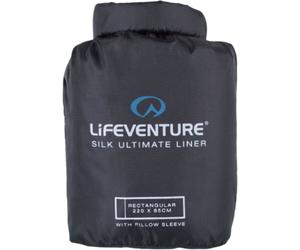 Lifeventure Silk Ultimate Sleeping Bag Liner, rectangular, black Onesize