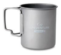 Lifeventure Titanium Travel Mug 450ml Ultralight Camping Cup Folding Handle