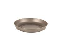 Lifeventure Titanium Plate With Raised Sides - Ultra Lightweight Plate Ideal For Camping Or Travel, Silver, 190 x 190 x 30 mm
