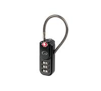 Lifeventure TSA Approved Cable Luggage Lock 3 Digit Heavy Duty Zinc Alloy Security Cable Padlock, Combination Padlock, Code Lock For Suitcase Luggage Gym Locker,Silver,85 x 35 x 20mm