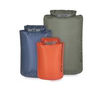 Lifeventure Ultralight Dry Bag Multi-Pack, Siliconized Rip-Stop Fabric With Fully Taped Seams (5L, 10L, 25L), Earth Tones