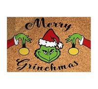 LIFEWEAR Grinch Christmas Doormat - Non Slip, Absorbent, Washable - Green, 50 x 80cm