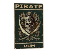 LifeWheel Vintage Gothic Metal Sign - Funny Relief Style Skull and Sickle Design - Rustic Wall Art for Pirate, Rum, and Halloween Decor - Unique Urban Signage for Bar or Hunting Pub - 8x12 Inches