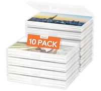 Lifewit 10 Pcs Photo Storage Box 4x 6 Photo Case, Clear Photo Boxes Storage, Seed Organizer Craft Storage Box for Cards Pictures Stamps Office Supplies