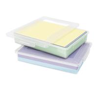Lifewit 2 Pack Plastic Multi-Purpose Storage Box with Latching Lids, Clear A4 Paper Storage, Classroom Organization, Storage Containers for Board Game, Craft, Document, Magazine, Art Supplies