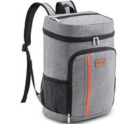 Lifewit 30 Cans Backpack Cooler Waterproof Insulated Soft Lunch Cooler Backpack Lightweight Leakproof Cooler Bag for Men Women Adults for Work Picnics Beach Camping Travel Outdoor Activities, Grey
