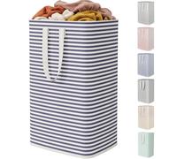 Lifewit 80L Collapsible Laundry Basket with Extended Handles, Navy | Foldable Washing Hamper, Dirty Clothes Basket, Laundry Bin for Storage, Clothes and Toys in Bedroom and Bathroom