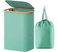 Lifewit 80L Laundry Basket with Lid, Large Foldable, Sage Green