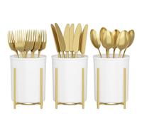Lifewit Cutlery Holder, BPA-Free Plastic Cutlery Drainer & Drying Rack, Kitchen Organiser for Spoons, Forks, Knives,Utensil, 3 Pack