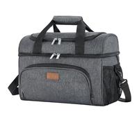 Lifewit Insulated Cooler Bag Shopping Bag 23L 32-Can Picnic Bag for Beach/Sport, Double Compartment Refrigerant Bag, Dark Gray