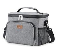 Lifewit Insulated Lunch Bag for Men, Thermal Lunch Box for Women Cool Bag, Reusable Leakproof Lunch Tote Bag with Adjustable Shoulder Strap for Adult for Work/Picnic/Beach, Grey 15L