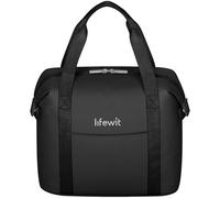 Lifewit Insulated Lunch Bag for Women, Thermal Lunch Box Container Organizer with Zips for Adult Men, Lightweight Waterproof Tote Bag for Work Picnic Travel, Black,9L