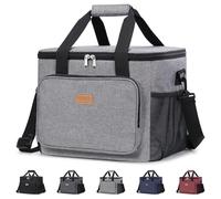 Lifewit Lunch Bag 24L 40 Can Insulated Lunch Box Soft Cooler Cooling Tote for Adult Men Women, Grey
