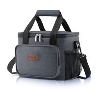 Lifewit Lunch Bag 9L 12 Can Insulated Lunch Box Soft Cooler Cooling Tote for Adult Men Women, Dark Grey