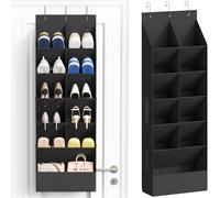 Lifewit Over the Door Shoe Organizers, 1 Pack Hanging Shoe Rack with 11 Pockets, 5 Layers Shoe Holder for Closet Door Storage Includes Boots, Toys, Water Bottles, Daily Necessities, Black