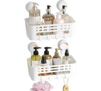 Lifewit Shower Caddy Suction Cup, Removable Shelves for Inside Shower,NO-Drilling Bathroom Shelf Basket, Organizers and Storage Rack for Soap Shampoo Toiletries,10.4 inch, 1 Pack