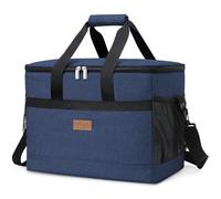 Lifewit Soft Cooler Bag with Hard Liner, Large Insulated Picnic Lunch Bag Box Soft-Sided Cooling Bag for Camping/BBQ/Family Outdoor Activities, Dark Blue