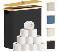 Lifewit Toilet Paper Storage Holder, Extra Large Stand Basket, 30L, Black