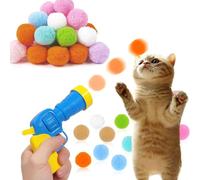 LIFEWTR Interactive Cat Ball Launcher, Cat Balls Toys Launcher with 100pcs Soft Plush Balls Silent Ball Shooting Toy Funny Interactive Cats Toys for Indoor Cats Training Exercise Playing