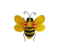 Liffy Bee Garden Ornaments Outdoor, Indoor Room Home Metal Artworks for Wall, Fence Glass Art Sculpture Hanging Decorations Outside for Patio, Yard, Bedroom, Living Room