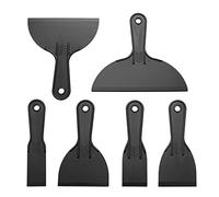 LifHap 6 Pack Plastic Putty Knife Set, Variety Sizes 1.5"-8", Polypropylene Handle, Perfect for Spackling, Patching, Painting, Tamales