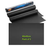 Lifhety Extra Large BBQ Grill Mat Set of 3, Non-Stick Barbecue Grill & Baking Mats for Baking on Gas, Charcoal, Oven and Electric Grills - Reusable, Oven Liners 40 x 60cm